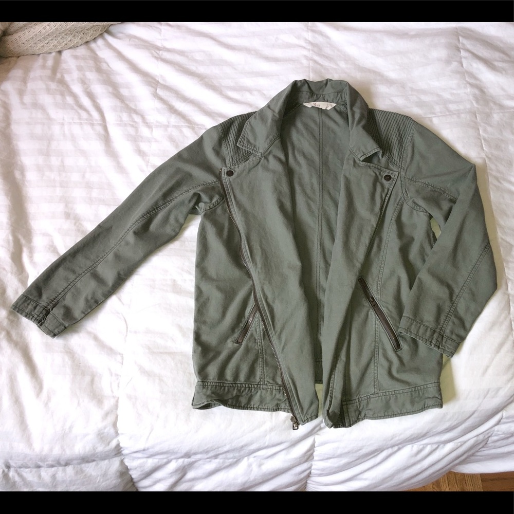 Grey green combat-style jacket